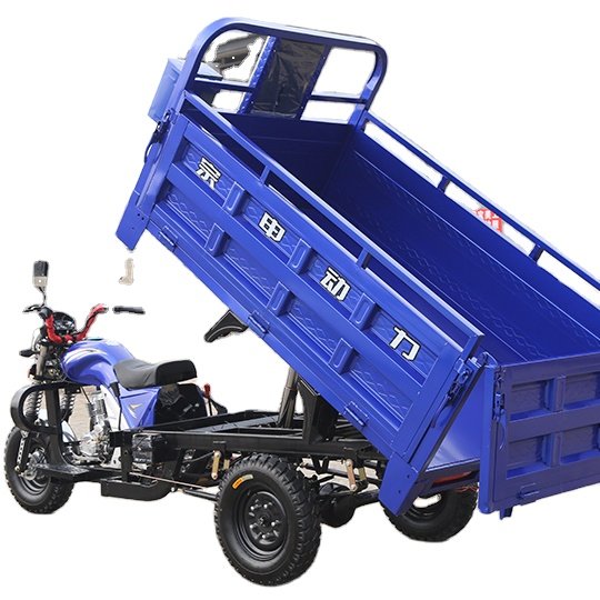 Dump Tricycle Motorcycle Cargo 150cc 200cc Moto Cargo Tricycle Agricultural Three Wheeled Motorcycle